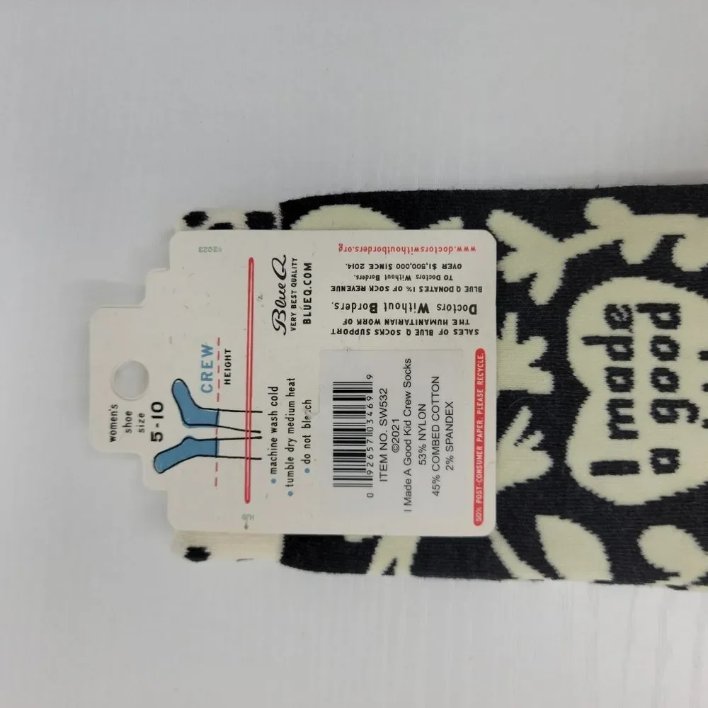 New Blue Q Black Cream Floral 